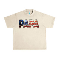 Sandshell American Flag Papa 4th of July Urban Heavy Tee - LillyAllenDesigns