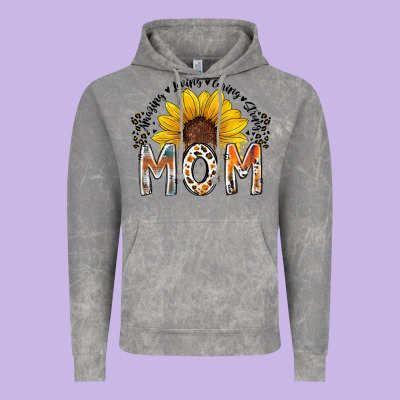 Mom Sunflower Vintage Hoodie Designed By Racoondesign