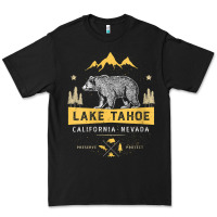 Black womens lake tahoe national park california nevada vintage bear men v n Premium Tee - linhVisuals
