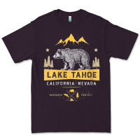 Plum womens lake tahoe national park california nevada vintage bear men v n Premium Tee - linhVisuals