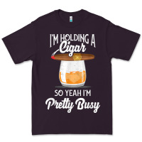 Plum cigar smoking tshirt smoking whiskey drinking dad tee gift Premium Tee - linhVisuals