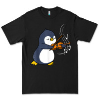 Black penguin playing violin animal Premium Tee - linhVisuals