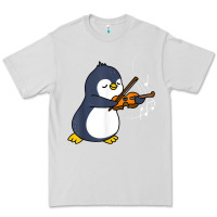Dove Grey penguin playing violin animal Premium Tee - linhVisuals