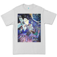 Dove Grey spaceship earth mural Premium Tee - linhVisuals