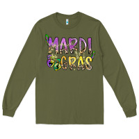 Army Green mardi gras Long Sleeve Tee - SublimationCraftShop