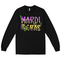 Black mardi gras Long Sleeve Tee - SublimationCraftShop