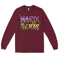 Burgundy mardi gras Long Sleeve Tee - SublimationCraftShop