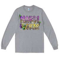 Heather Grey mardi gras Long Sleeve Tee - SublimationCraftShop