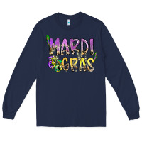 Navy mardi gras Long Sleeve Tee - SublimationCraftShop