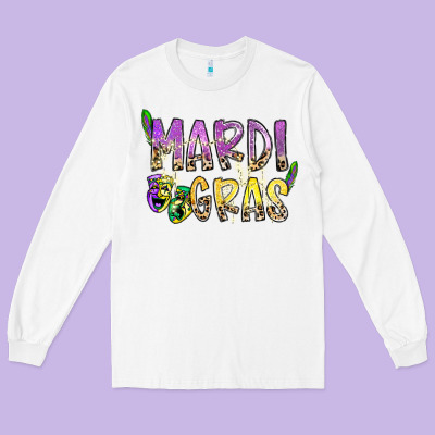 Mardi Gras Long Sleeve Tee Designed By Sublimationcraftshop