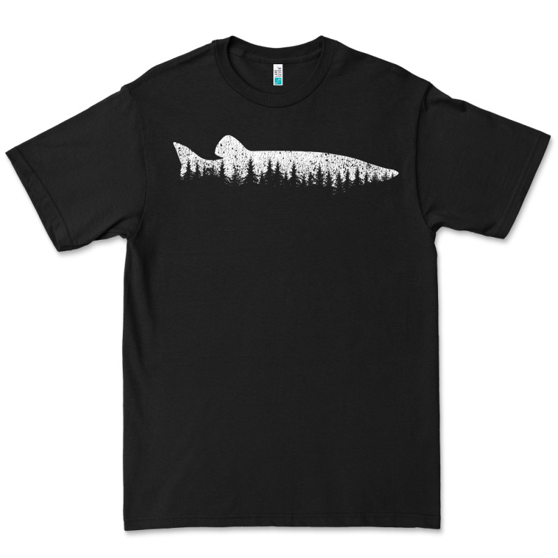 Musky Pine Forest Fishing Angler Premium Tee by linhVisuals | Teevron