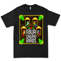 Black four calling birds Premium Tee - linhVisuals