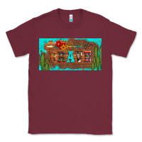 Burgundy brave turquoise leopard cactus and floral arrow licanse plate Classic Tee - Artiststas