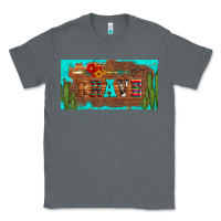 Charcoal Heather brave turquoise leopard cactus and floral arrow licanse plate Classic Tee - Artiststas