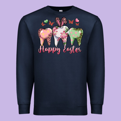 Happy Easter Dental Premium Sweatshirt Designed By Ranaportraitstore