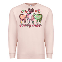Pale Pink happy easter dental Premium Sweatshirt - RanaPortraitStore