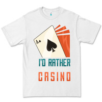 White Casino Premium Tee - linhVisuals