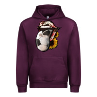 Mauve Wine Soccer Tongue Urban Hoodie - Jasminsmagicworld