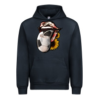 Navy Soccer Tongue Urban Hoodie - Jasminsmagicworld