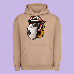 Soccer Tongue Urban Hoodie Designed By Jasminsmagicworld