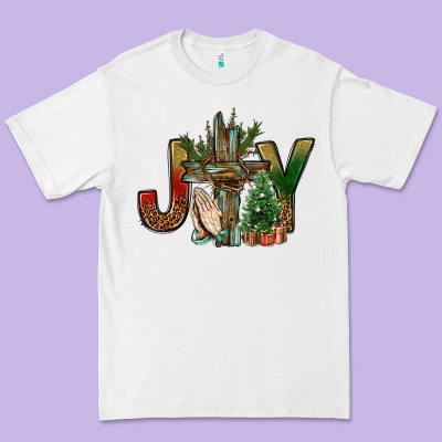 Joy Christmas With Cross Bbs Premium Tee Designed By Bundleandbundleshop