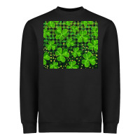 Black shamrock and plaid Heavyweight Sweatshirt - RanaPortraitStore