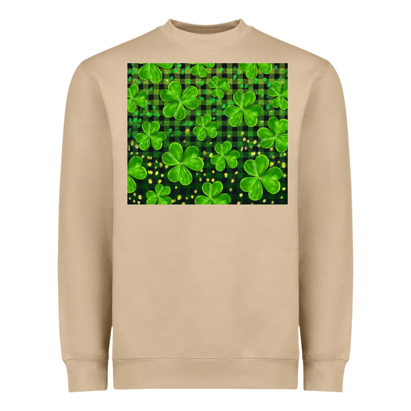 Shamrock And Plaid Heavyweight Sweatshirt by RanaPortraitStore | Teevron