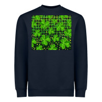 Navy shamrock and plaid Heavyweight Sweatshirt - RanaPortraitStore