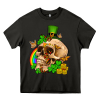 Asphalt St. Patrick's boho skull Heavy Core Tee - OliviaCreatesArt