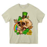 Mossy St. Patrick's boho skull Heavy Core Tee - OliviaCreatesArt