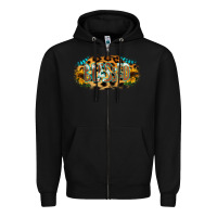 Black Blessed Sunflower Gemstone Zipper Hoodie - RanaPortraitStore