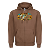 Chestnut Blessed Sunflower Gemstone Zipper Hoodie - RanaPortraitStore