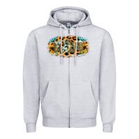 Heather Grey Blessed Sunflower Gemstone Zipper Hoodie - RanaPortraitStore