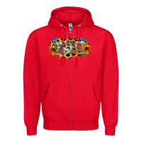 Red Blessed Sunflower Gemstone Zipper Hoodie - RanaPortraitStore