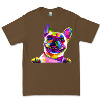 Cacao frenchie french bulldog pop art portrait bouledogue t shirt Premium Tee - linhVisuals
