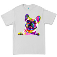 Dove Grey frenchie french bulldog pop art portrait bouledogue t shirt Premium Tee - linhVisuals