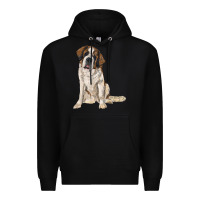 Black saint bernard Premium Hoodie - RanaPortraitStore
