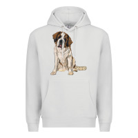 Dove Grey saint bernard Premium Hoodie - RanaPortraitStore