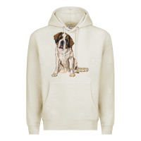 Oatmeal Heather saint bernard Premium Hoodie - RanaPortraitStore