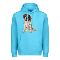 Ocean Blue saint bernard Premium Hoodie - RanaPortraitStore