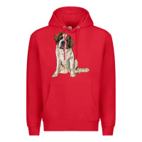 Red saint bernard Premium Hoodie - RanaPortraitStore