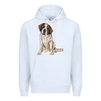 White saint bernard Premium Hoodie - RanaPortraitStore