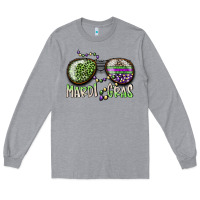 Heather Grey mardi gras Long Sleeve Tee - SublimationCraftShop