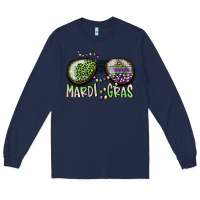 Navy mardi gras Long Sleeve Tee - SublimationCraftShop