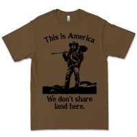 Cacao this is america we don't share land here Premium Tee - linhVisuals