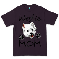 Plum westie mom dog mama west highland terrier dog Premium Tee - linhVisuals