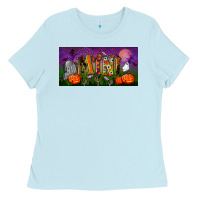 Baby Blue halloween mini license plate Ladies Tee - BundleAndBundleShop