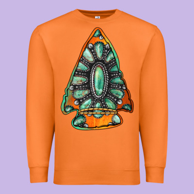 Gemstone Arrowhead Premium Sweatshirt Designed By Jasminsmagicworld