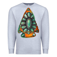 Heather Grey gemstone arrowhead Premium Sweatshirt - Jasminsmagicworld