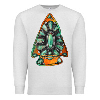 Oatmeal Heather gemstone arrowhead Premium Sweatshirt - Jasminsmagicworld